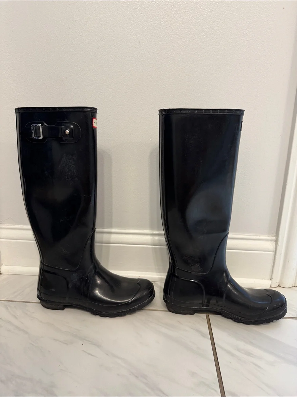 Hunter Gloss Black Tall Rain Boots